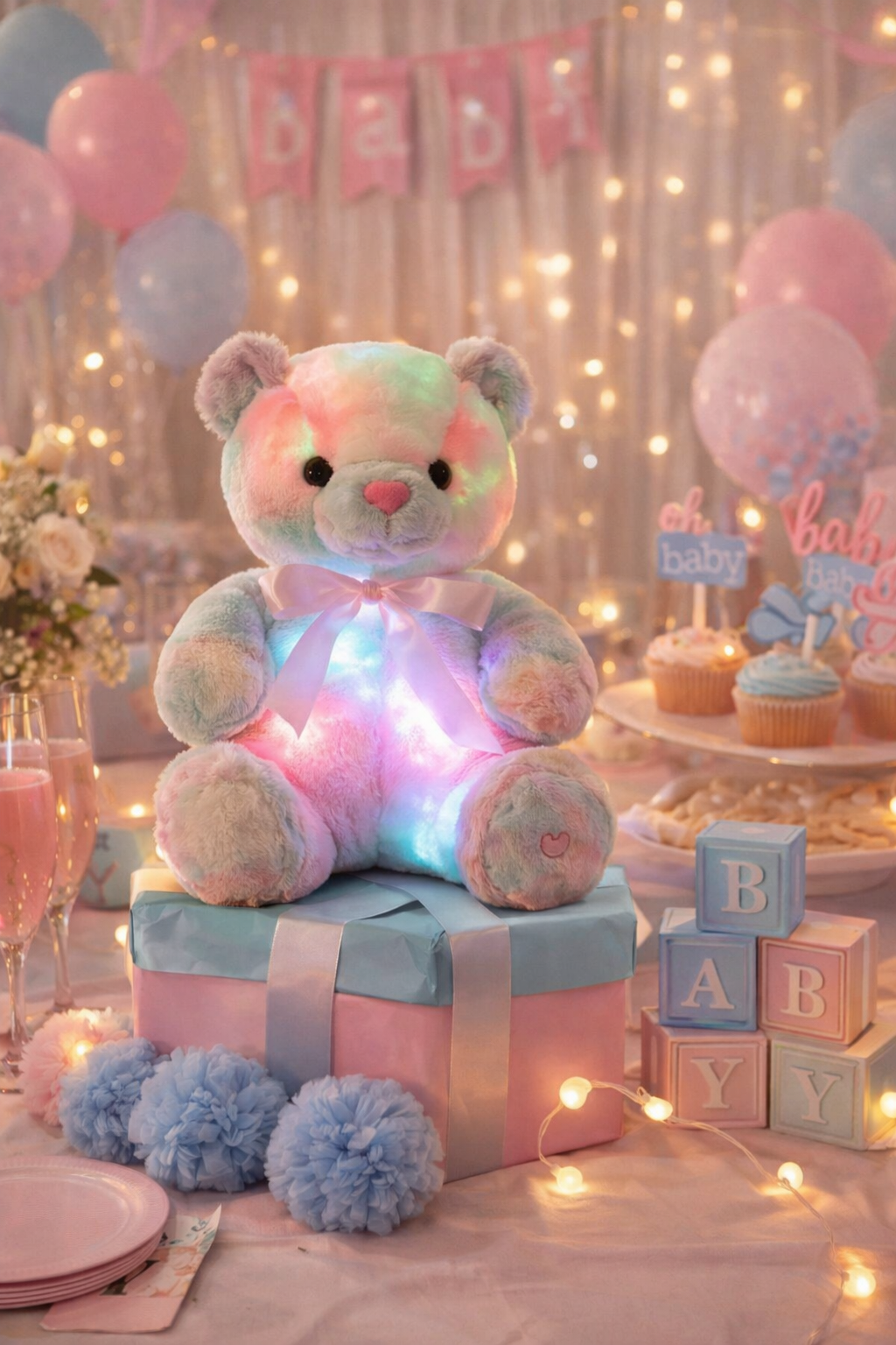 orsacchiotto Luminoso Arcobaleno - Morbidezza e Magia in Ogni Abbraccio