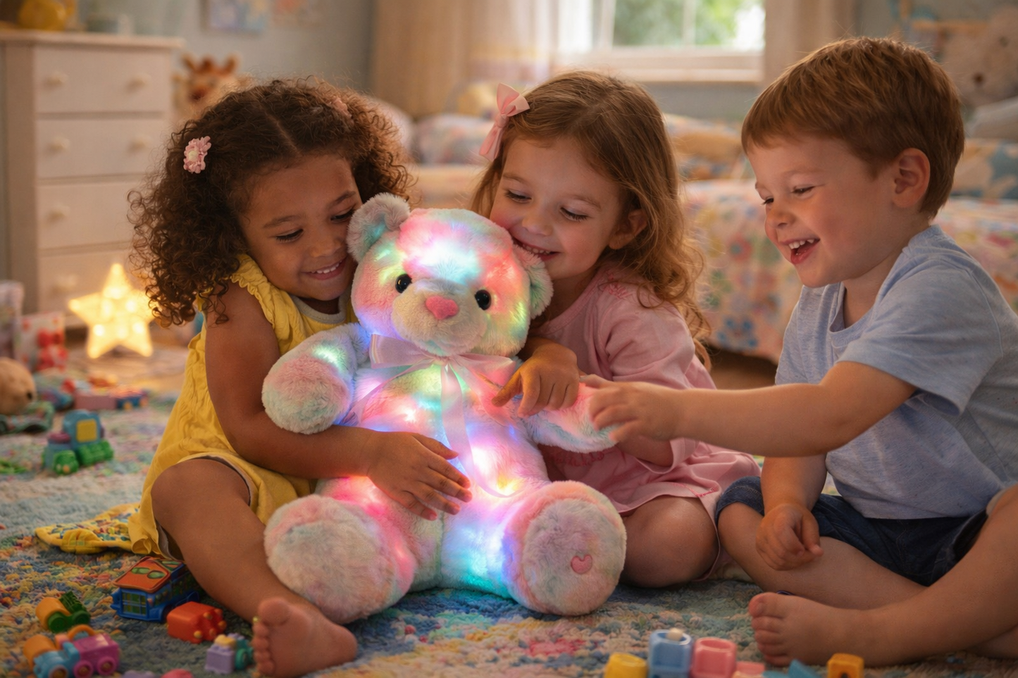 orsacchiotto Luminoso Arcobaleno - Morbidezza e Magia in Ogni Abbraccio