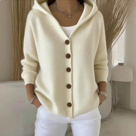 Cardigan da donna 🧥 casual  a maniche lunghe in cotone tinta unica